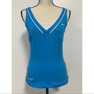 Nike Dri Fit Tank Top Workout Gear Blue Size M Customized Berkeley Hall